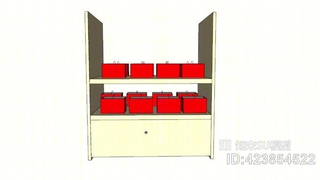 带购物篮的棚架SU模型下载【ID:423854522】