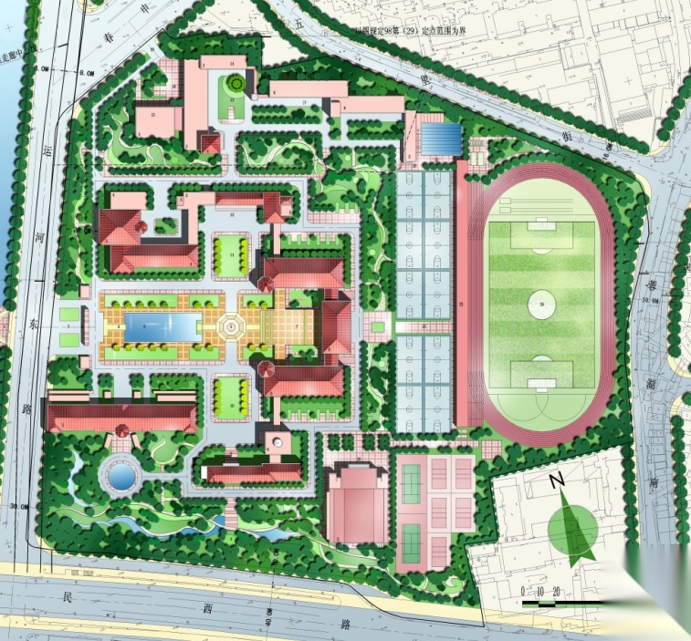 无锡第一中学校园规划及建筑设计文本cad施工图下载【ID:151560135】