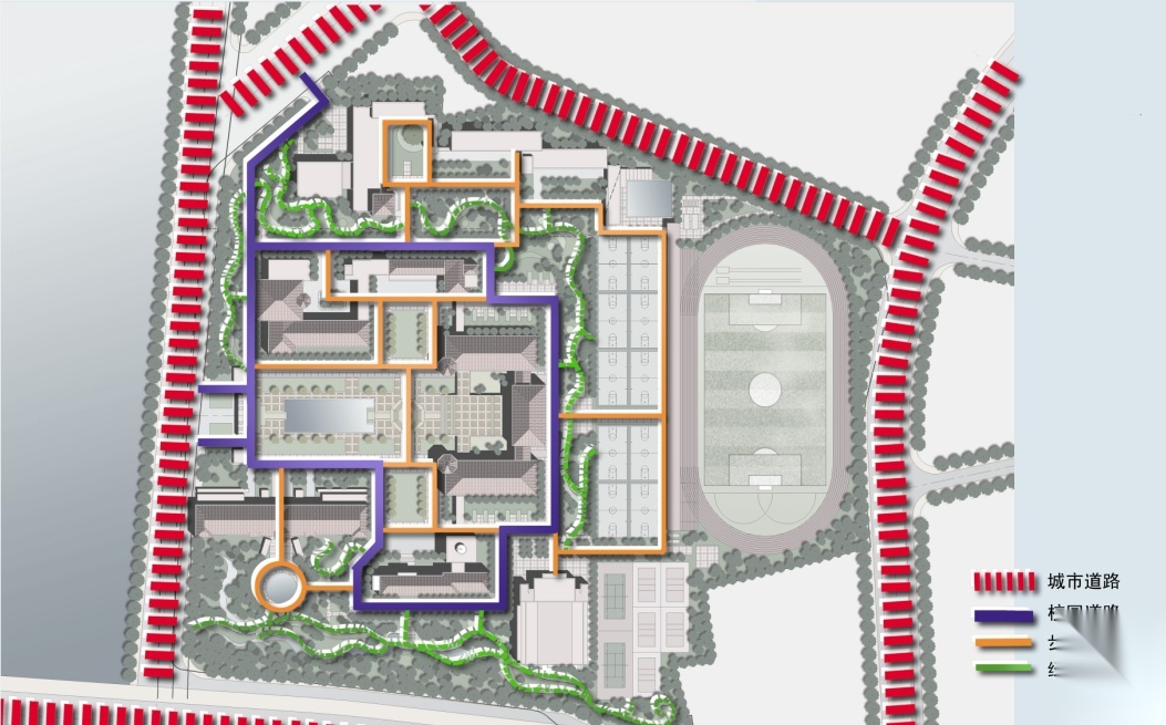 无锡第一中学校园规划及建筑设计文本cad施工图下载【ID:151560135】