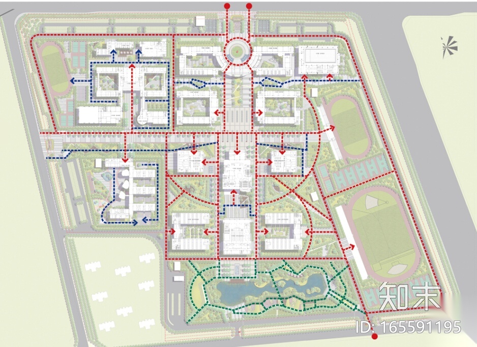 [安徽]综合性国际双语校园景观方案设计（详细）cad施工图下载【ID:165591195】