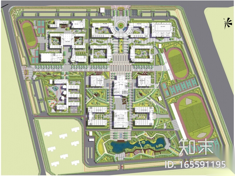 [安徽]综合性国际双语校园景观方案设计（详细）cad施工图下载【ID:165591195】