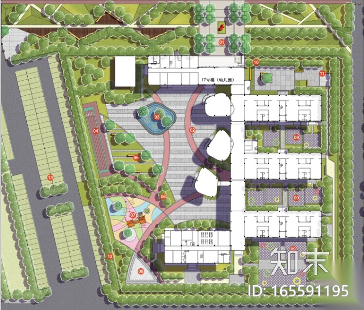 [安徽]综合性国际双语校园景观方案设计（详细）cad施工图下载【ID:165591195】