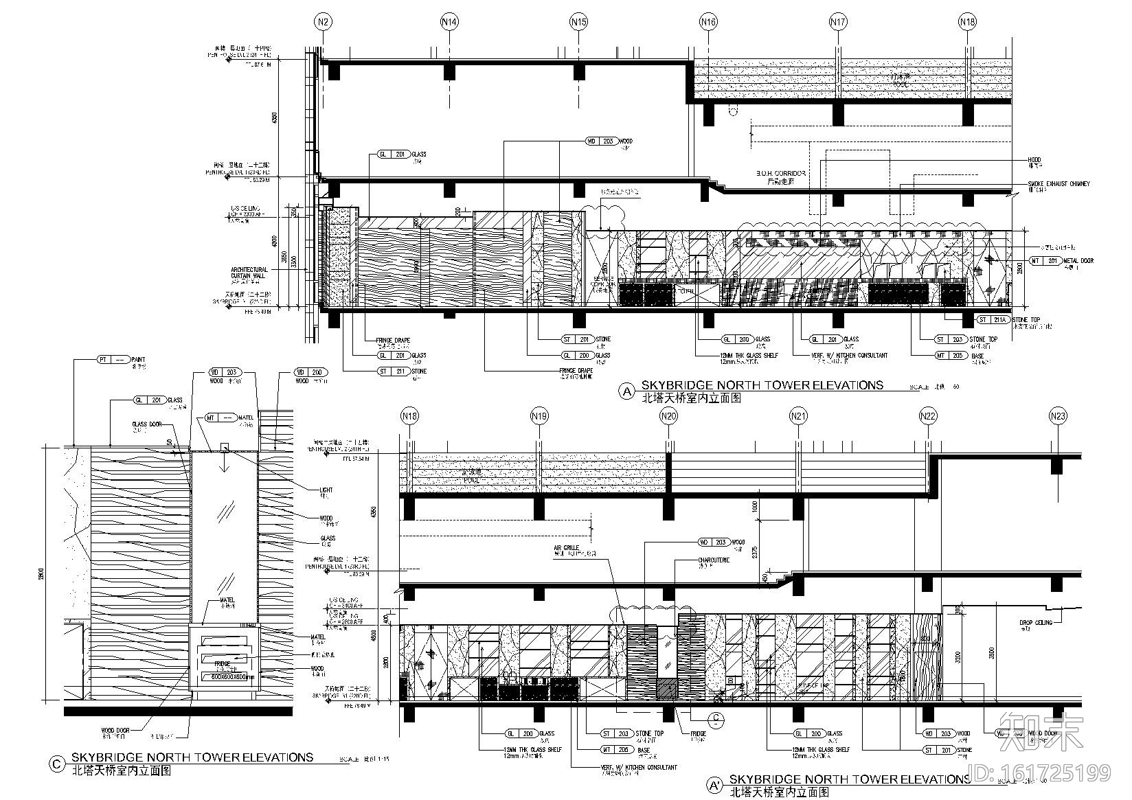 [广州]君悦酒店公区_客房区_中餐厅施工图cad施工图下载【ID:161725199】