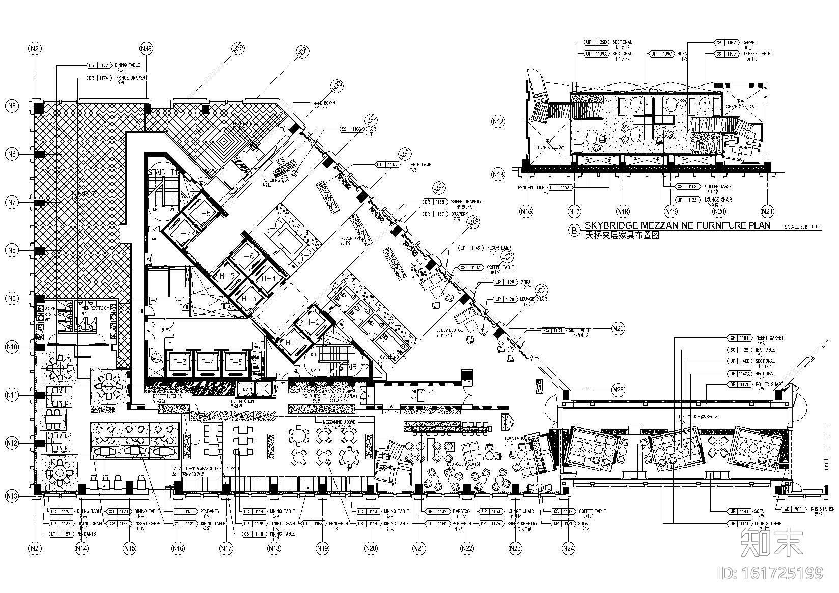 [广州]君悦酒店公区_客房区_中餐厅施工图cad施工图下载【ID:161725199】