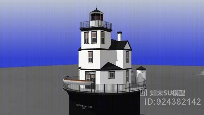 十四英尺银行灯塔SU模型下载【ID:924382142】