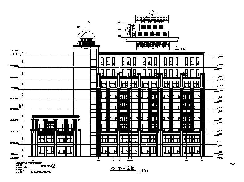 [宁夏]简欧风格值班办公室建筑施工图（含效果图）施工图下载【ID:151408184】