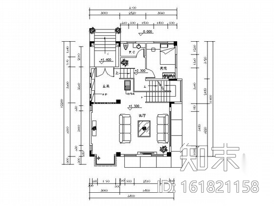 [广东]纯别墅小区高档现代三层别墅装修施工图cad施工图下载【ID:161821158】