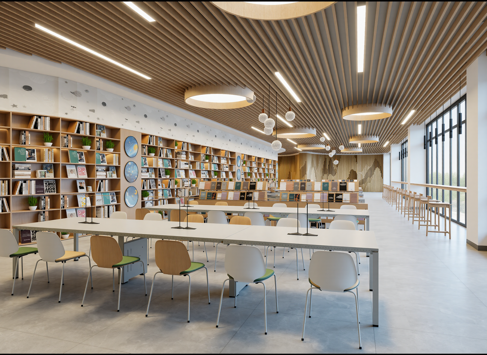 现代图书馆3D模型下载【ID:1215087359】