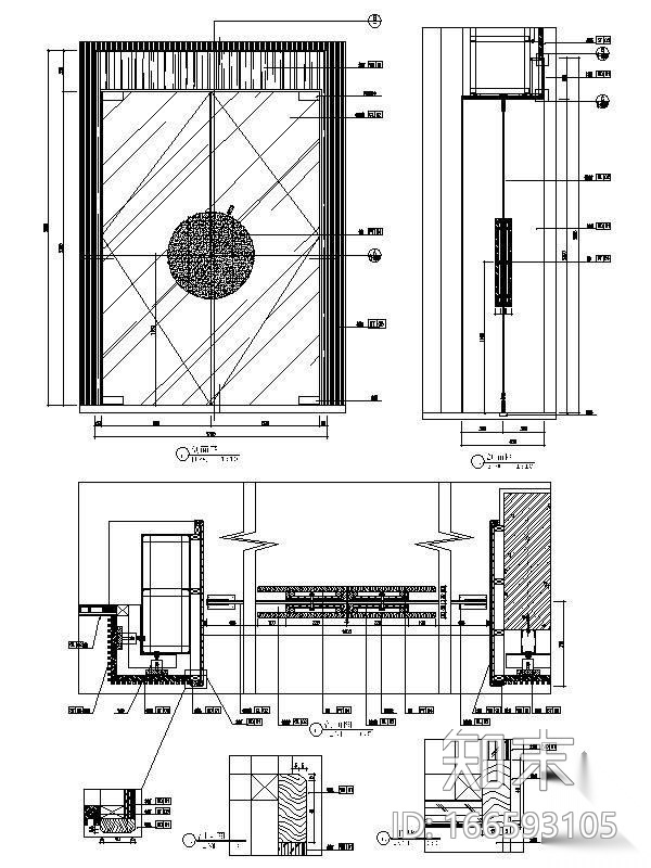 大堂玻璃门施工图下载【ID:166593105】