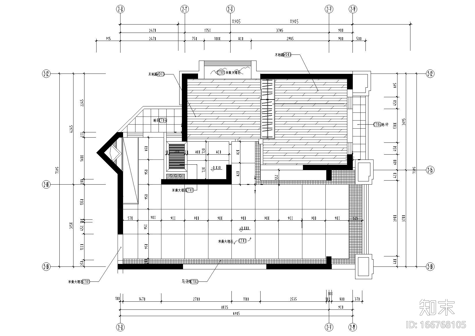 [东莞]塞纳嘉园小区现代法式样板房施工图施工图下载【ID:166768105】