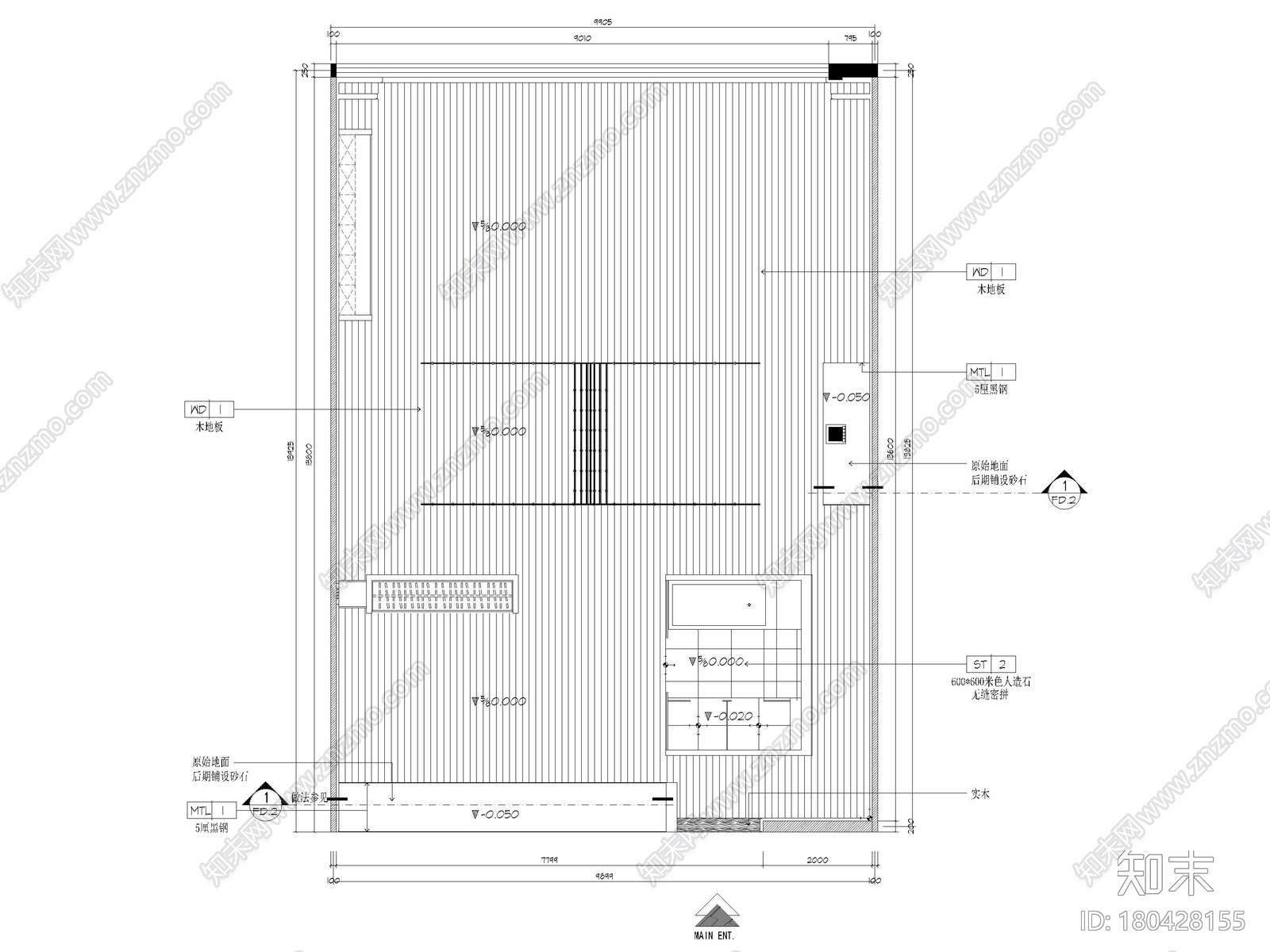 [北京]133㎡琚宾之家展示空间施工图+SU模型cad施工图下载【ID:180428155】