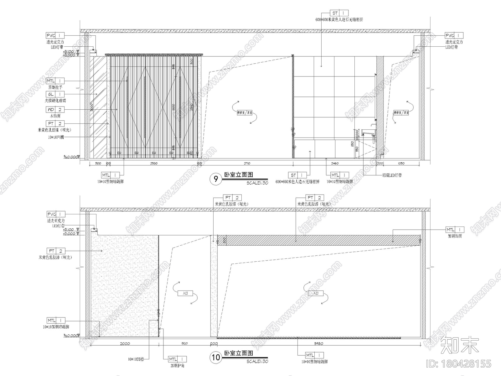 [北京]133㎡琚宾之家展示空间施工图+SU模型cad施工图下载【ID:180428155】