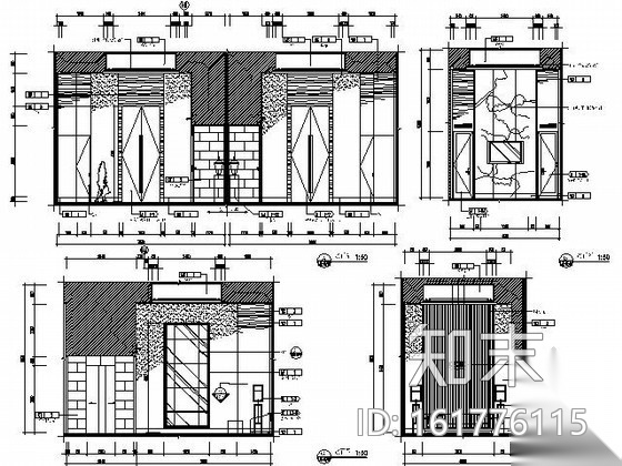 五星酒店中餐小包间施工图施工图下载【ID:161776115】