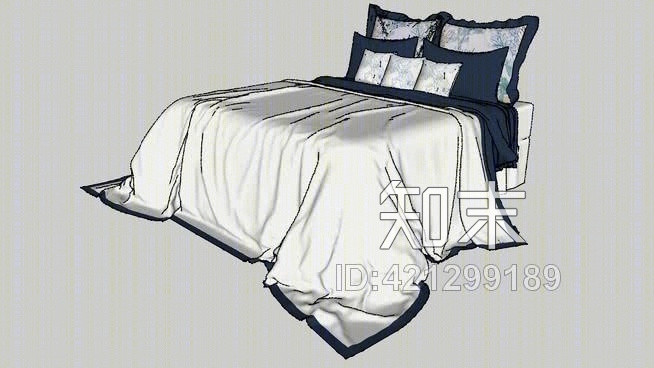 该床的床框luxoSU模型下载【ID:421299189】