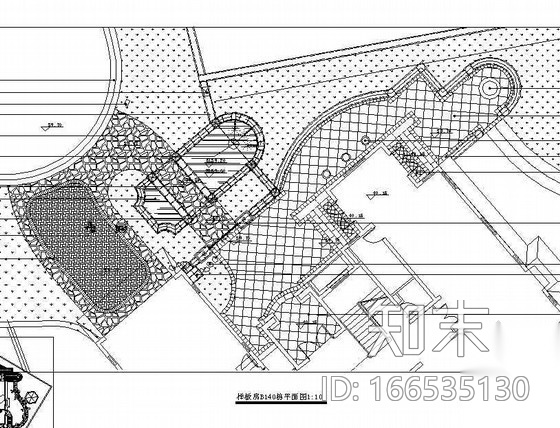 某别墅区样板房B140栋环境景观设计施工图cad施工图下载【ID:166535130】