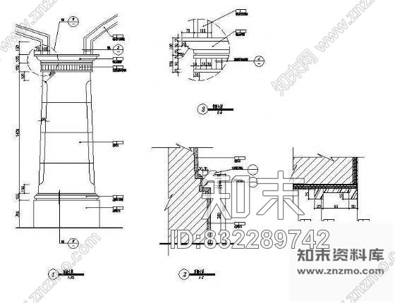 图块/节点装饰柱体cad施工图下载【ID:832289742】