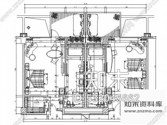施工图深圳时尚现代风格酒店A1A型客房装修施工图施工图下载【ID:532045662】
