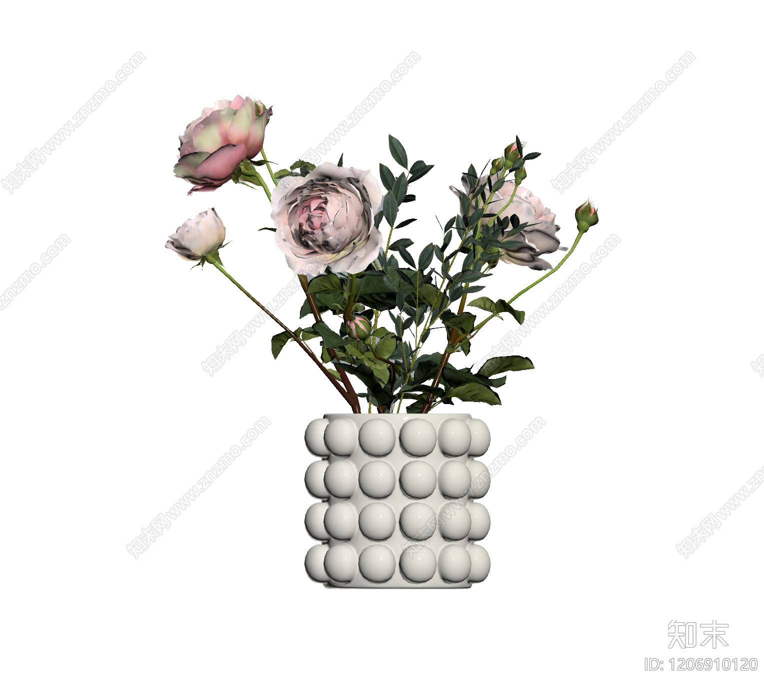 球形花瓶插花装饰3D模型下载【ID:1206910120】