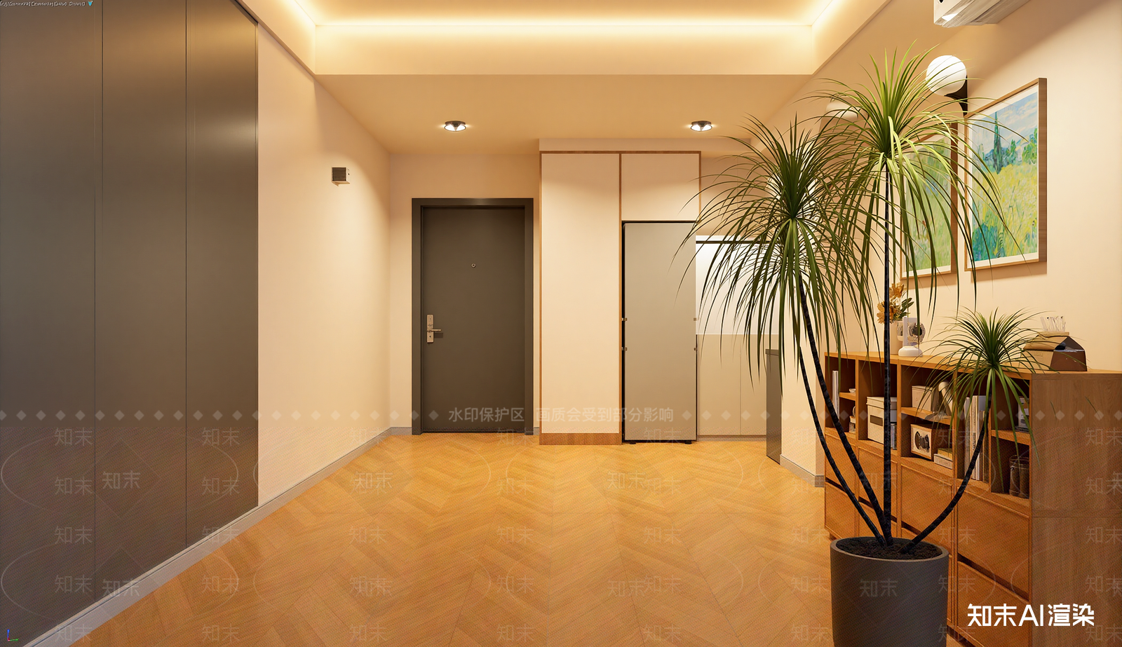 原木玄关3D模型下载【ID:1221712015】