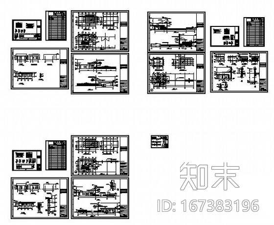 上大附中北大门建筑施工图cad施工图下载【ID:167383196】