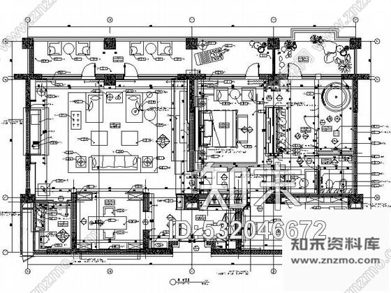 施工图海南豪华总统套房室内装修施工图施工图下载【ID:532046672】