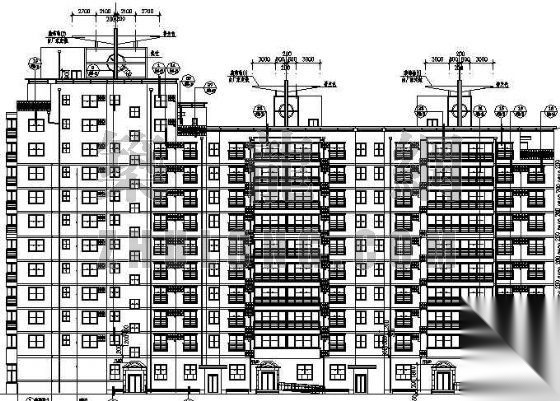 某十层层住宅楼建筑施工图cad施工图下载【ID:149853188】