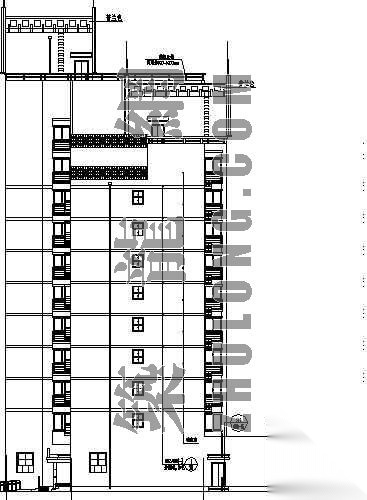 某十层层住宅楼建筑施工图cad施工图下载【ID:149853188】