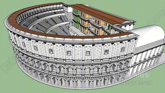 马塞洛-罗马剧院，重建SU模型下载【ID:926099655】