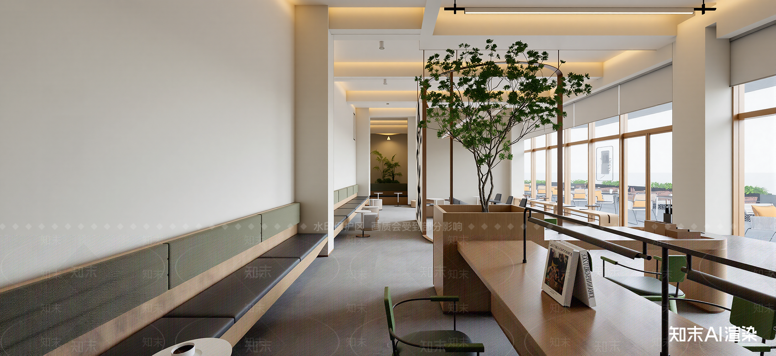 现代咖啡厅SU模型下载【ID:1222128273】