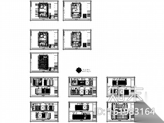 [扬州]某酒店男淋浴室装修图cad施工图下载【ID:161983164】