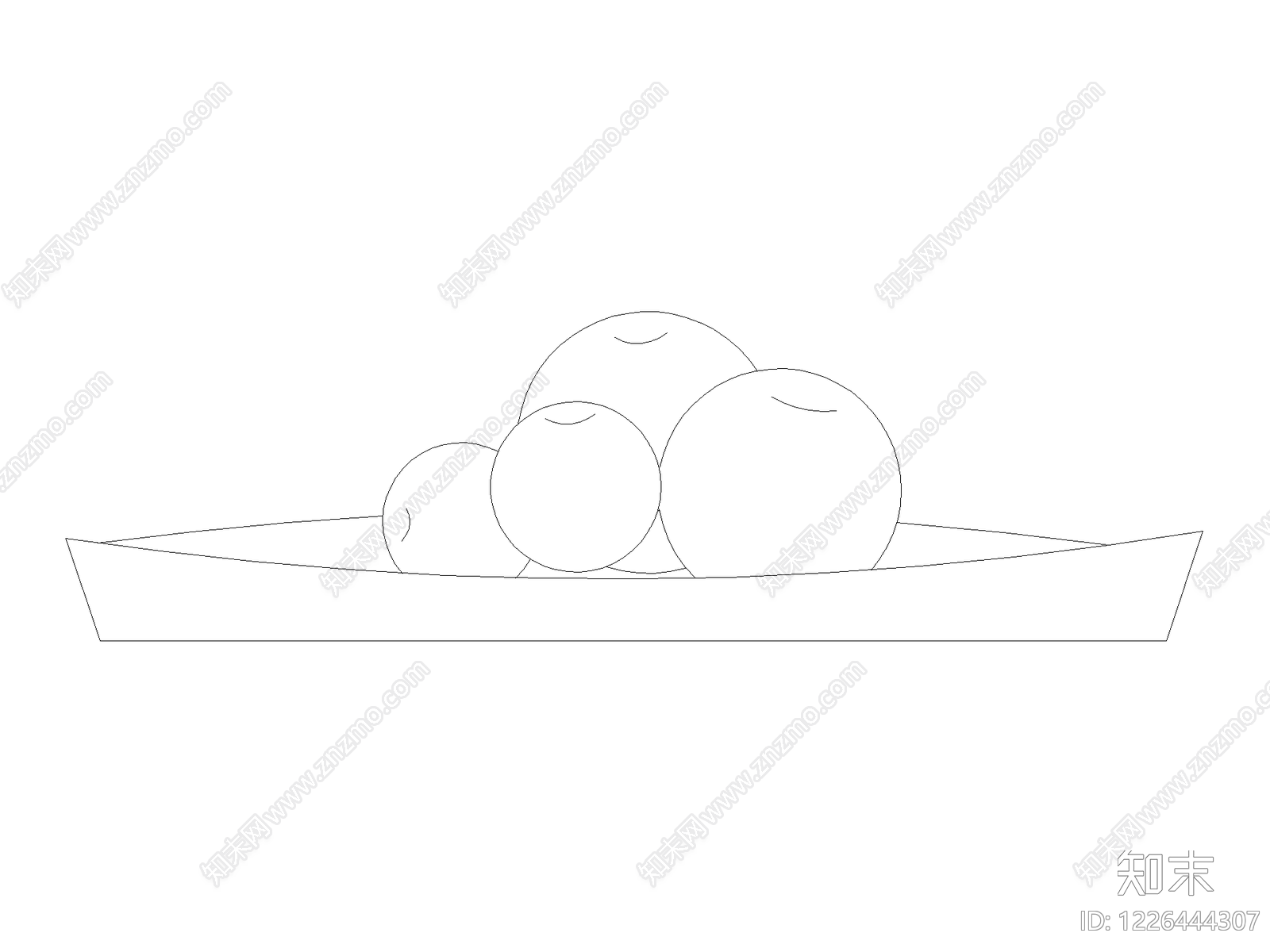 现代摆件CAD图纸