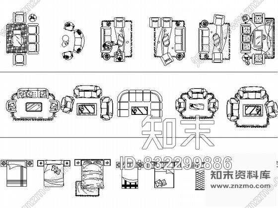 图块/节点超全家装平面CAD图块下载施工图下载【ID:832299886】