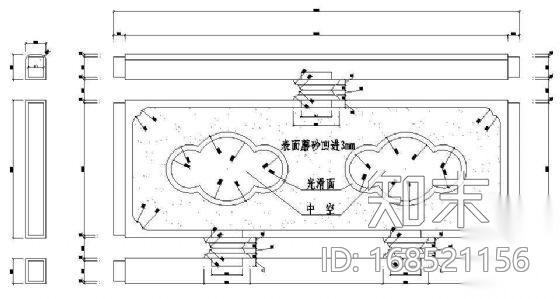 花岗岩栏杆详图cad施工图下载【ID:168521156】