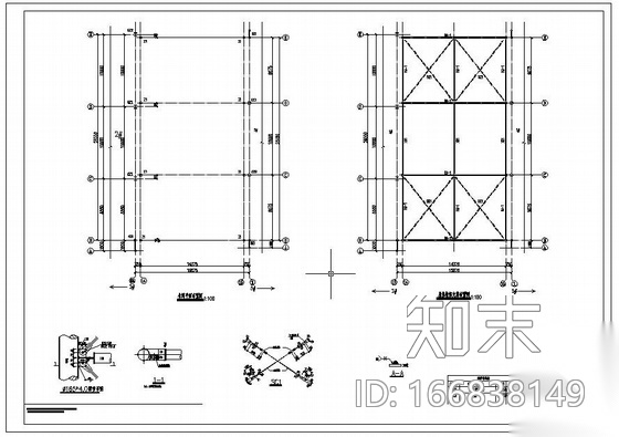 某三层钢管桁架框架厂房结构设计图施工图下载【ID:166838149】