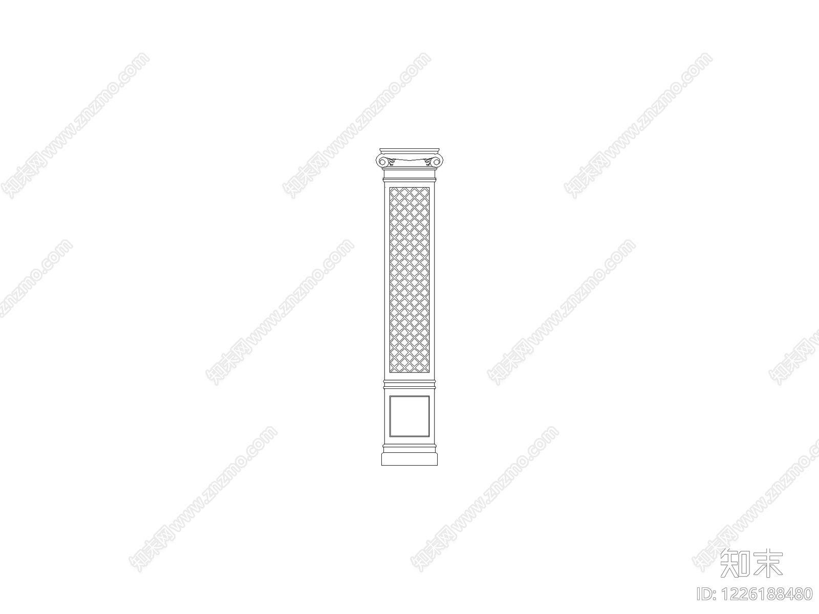 格栅装饰构件CAD图纸