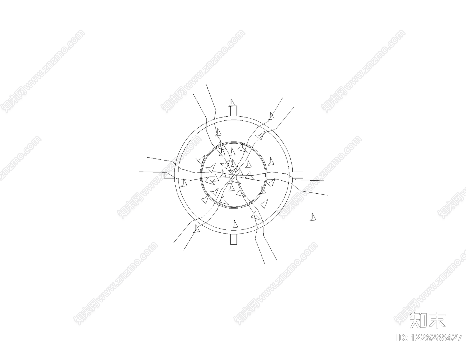遮阳伞CAD图纸