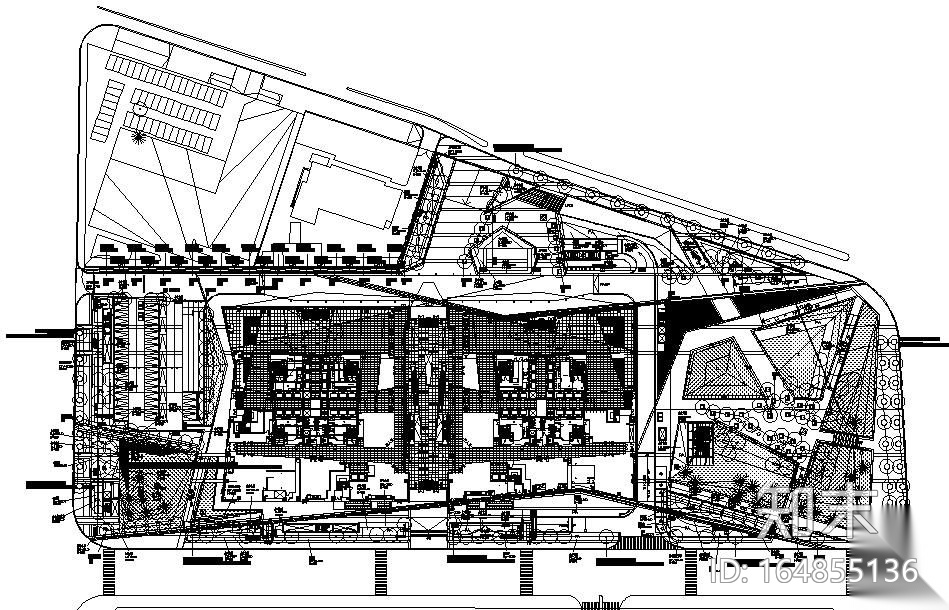 北京高档商务楼中心绿地灌溉设计全套图纸cad施工图下载【ID:164855136】