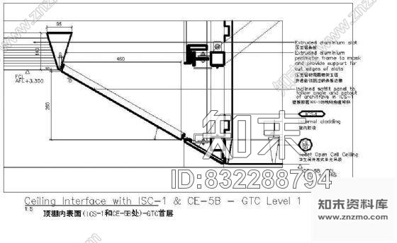 图块/节点顶棚内表面(ICS-1和CE-5B处)-GTC首层cad施工图下载【ID:832288794】