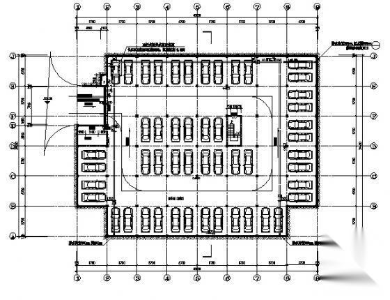 某地下车库建筑方案图cad施工图下载【ID:151685110】