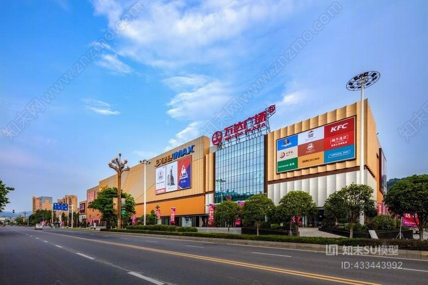 雅安万达广场SU模型下载【ID:433443992】