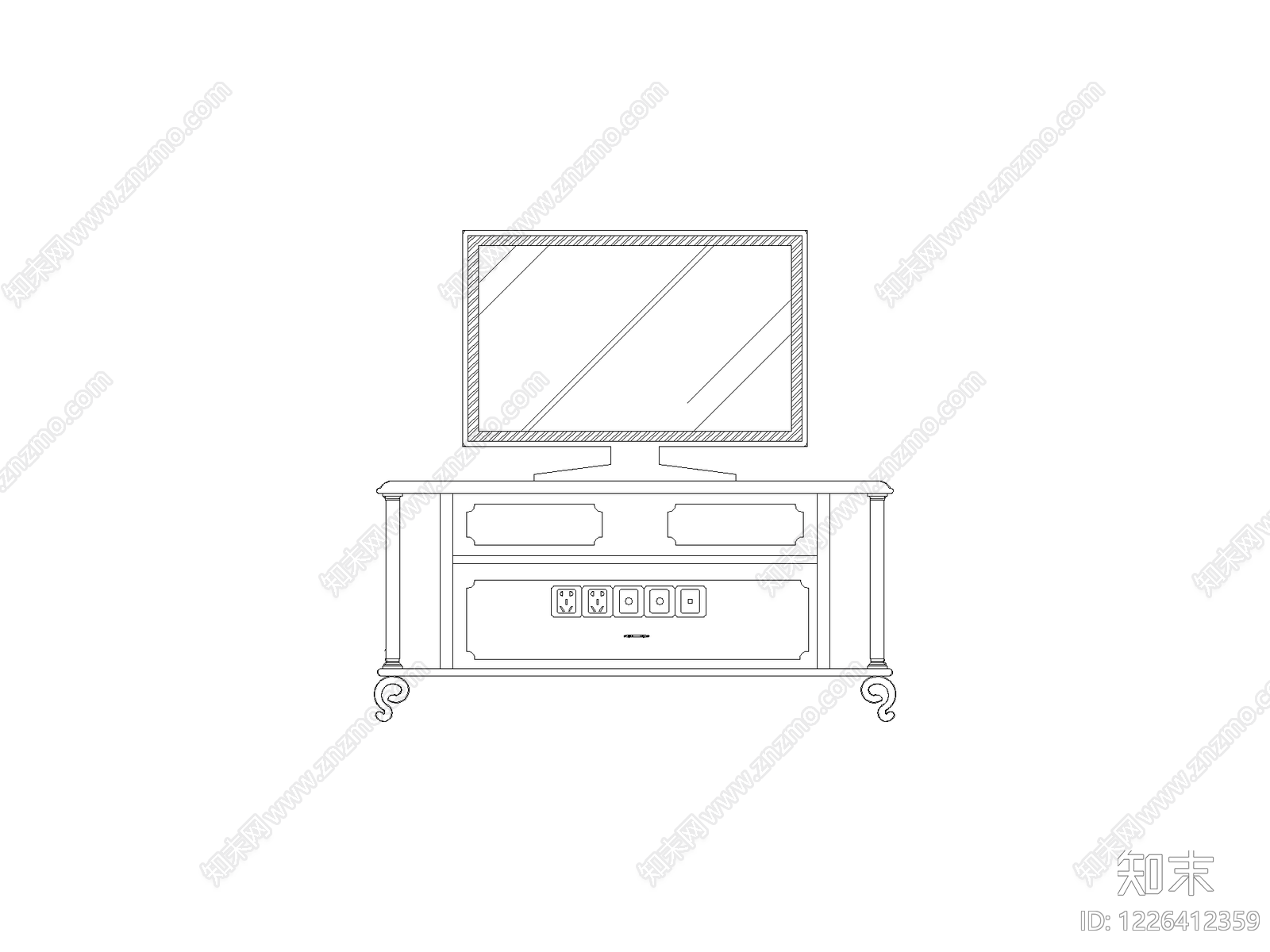 现代柜子CAD图纸