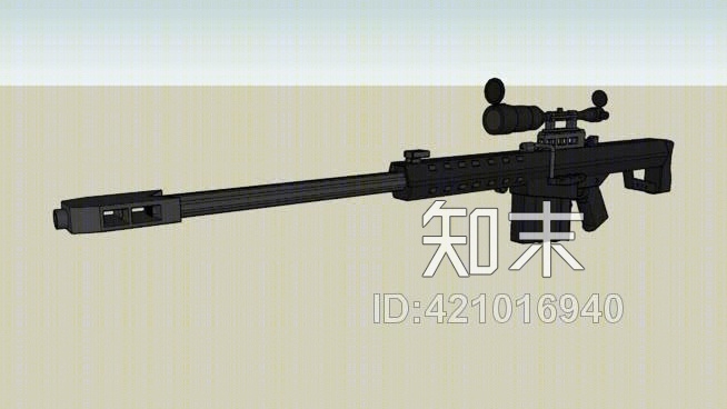 巴雷特M82狙击步枪SU模型下载【ID:421016940】