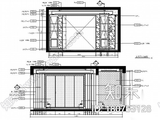 [山东]欧式轻奢华丽样板间室内施工图（含实景照片）cad施工图下载【ID:180753128】