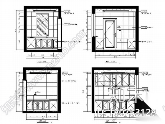 [山东]欧式轻奢华丽样板间室内施工图（含实景照片）cad施工图下载【ID:180753128】