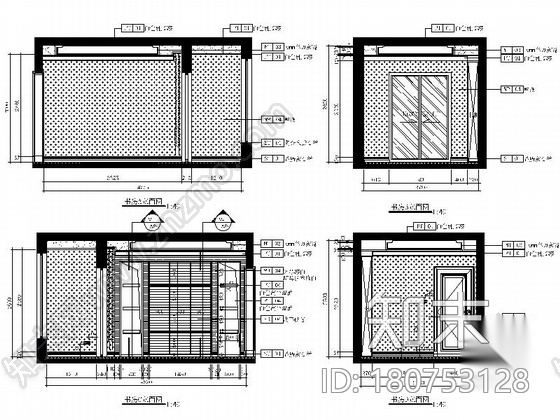 [山东]欧式轻奢华丽样板间室内施工图（含实景照片）cad施工图下载【ID:180753128】