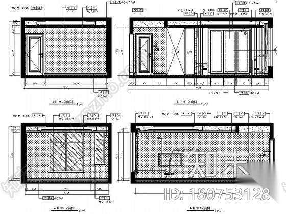 [山东]欧式轻奢华丽样板间室内施工图（含实景照片）cad施工图下载【ID:180753128】