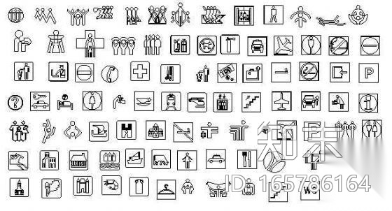 cad标牌图块cad施工图下载【ID:165786164】