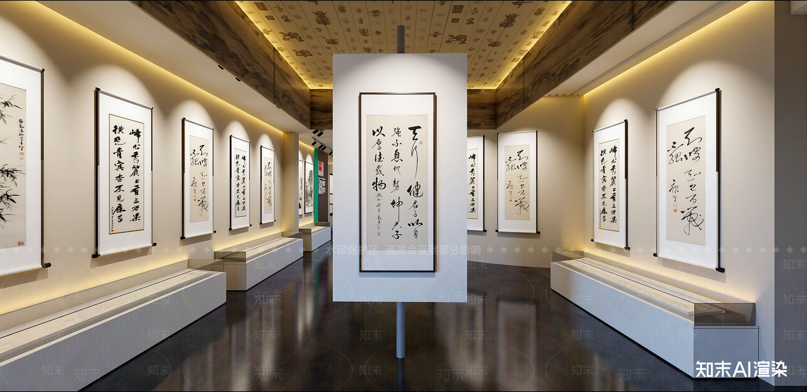 新中式其他文化空间SU模型下载【ID:1215994467】