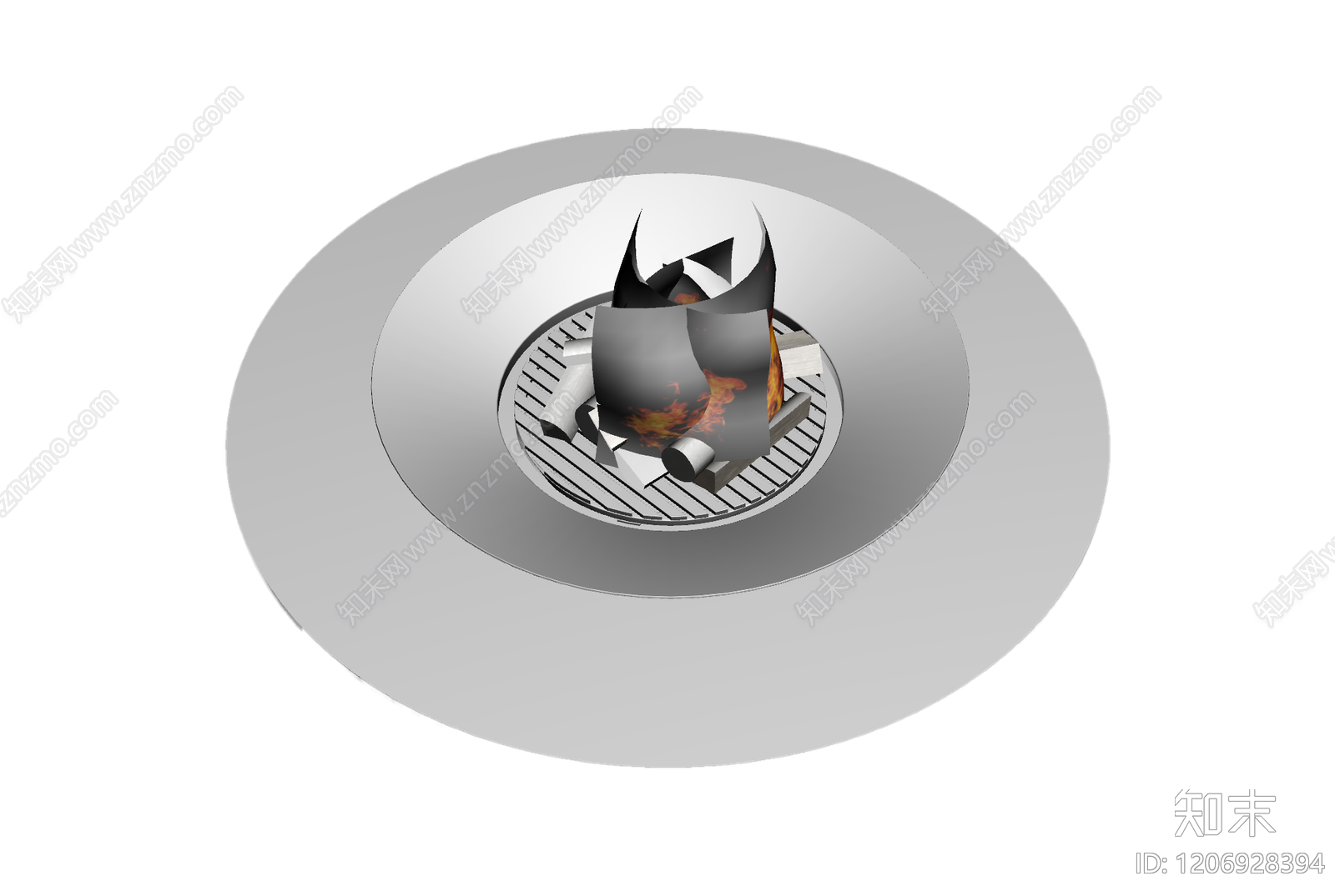 金属火盆装饰构件3D模型下载【ID:1206928394】