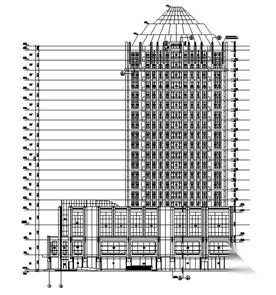 [南洋]某国际二十层商城建筑施工图cad施工图下载【ID:168116136】